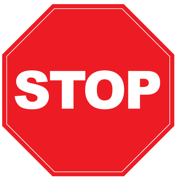 A red STOP sign