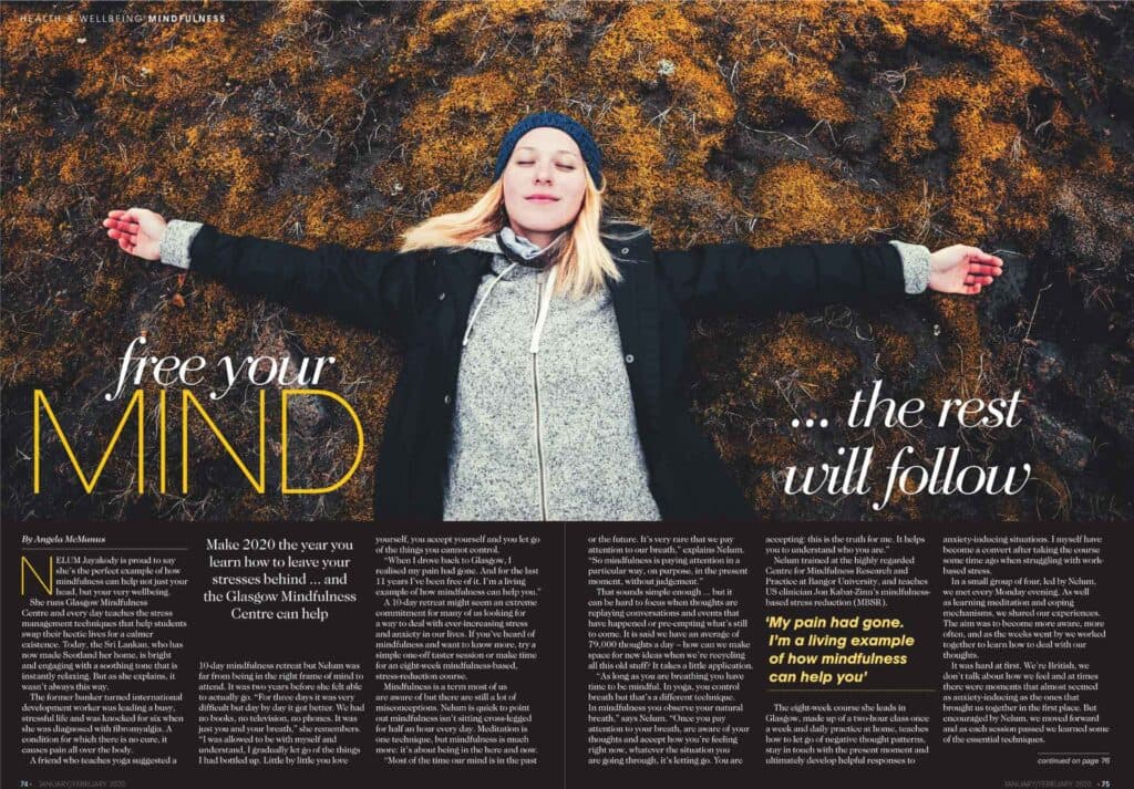 Magazine feature: “Free your mind … the rest will follow” by Nelum Jayakody